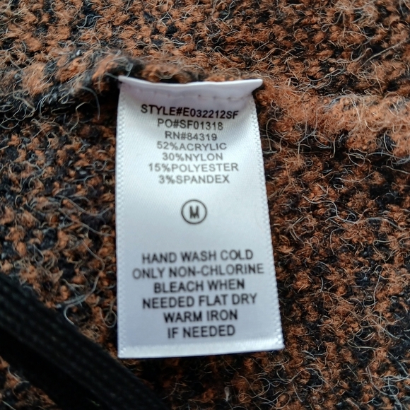 Brown and Black Oversized Cardigan Sweater - Picture 7 of 8